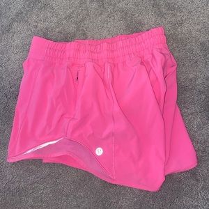 Lululemon Sonic Pink Hotty Hot Shorts Size 4 Tall